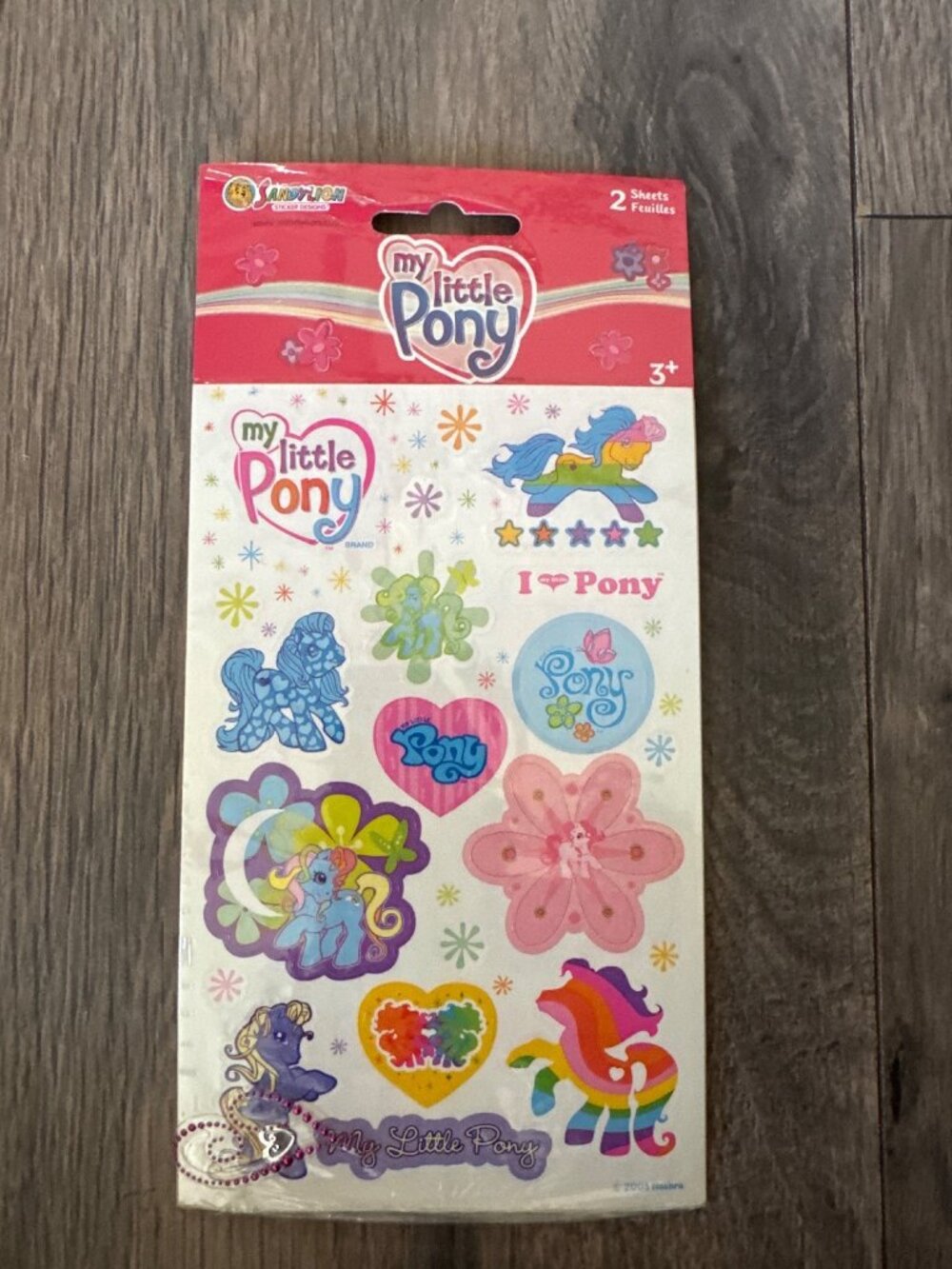 Hasbro 2003 My Little Pony Sandylion 2 Sticker Sheets Retro Collectible Sealed